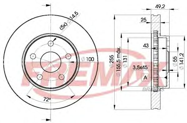 Тормозной диск FREMAX BD-2047