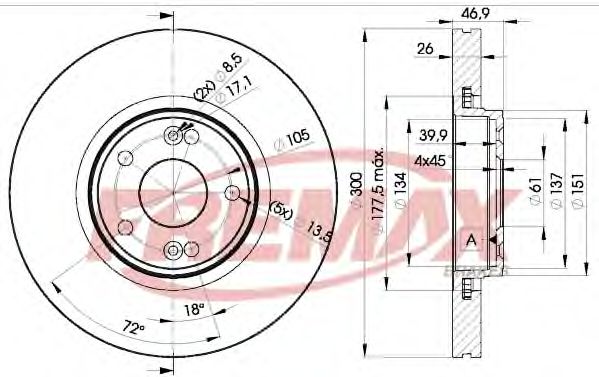 Тормозной диск FREMAX BD-2235