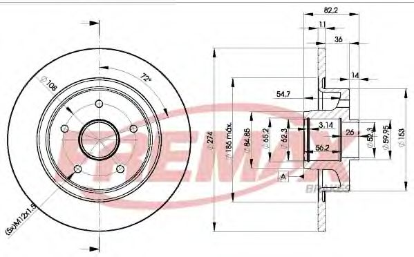 Тормозной диск FREMAX BD-2236