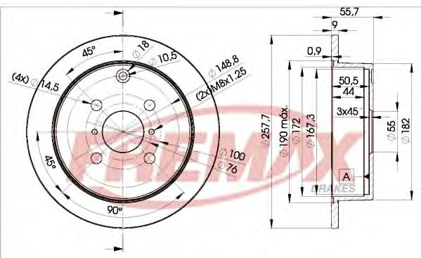 Тормозной диск FREMAX BD-2251