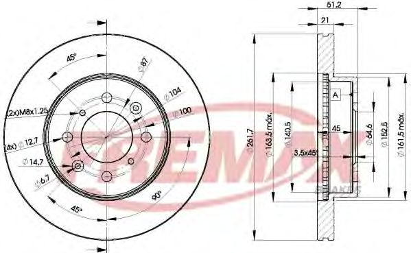 Тормозной диск FREMAX BD-2581