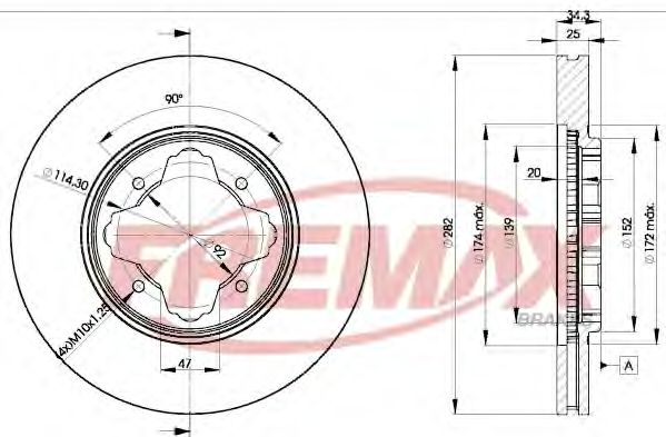 Тормозной диск FREMAX BD-2582