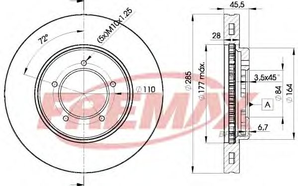 Тормозной диск FREMAX BD-2610