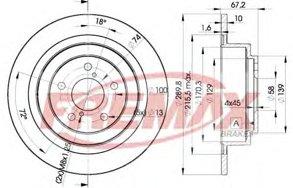 Тормозной диск FREMAX BD-2670