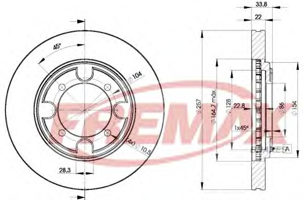 Тормозной диск FREMAX BD-2830