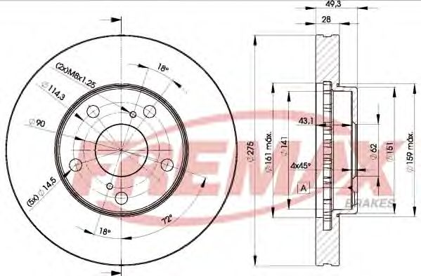 Тормозной диск FREMAX BD-3304