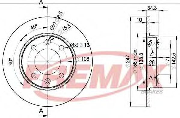 Тормозной диск FREMAX BD-4246