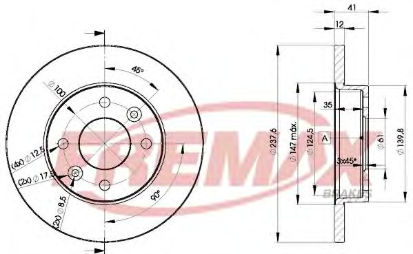 Тормозной диск FREMAX BD-4705