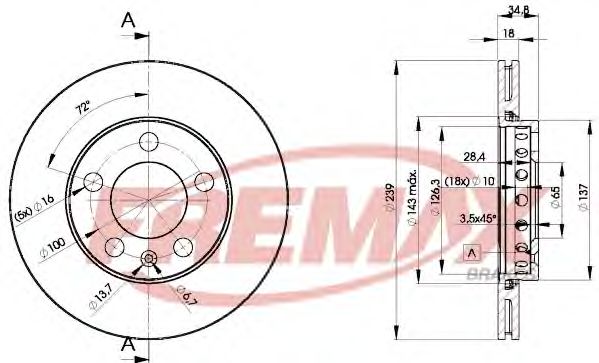 Тормозной диск FREMAX BD-5308