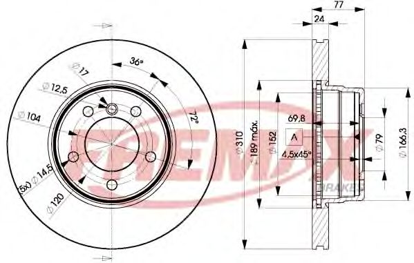 Тормозной диск FREMAX BD-6402