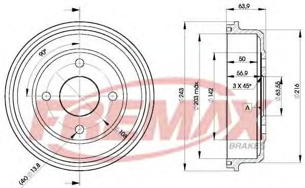 Тормозной барабан FREMAX BD-6632