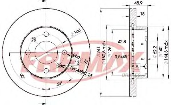 Тормозной диск FREMAX BD-7500