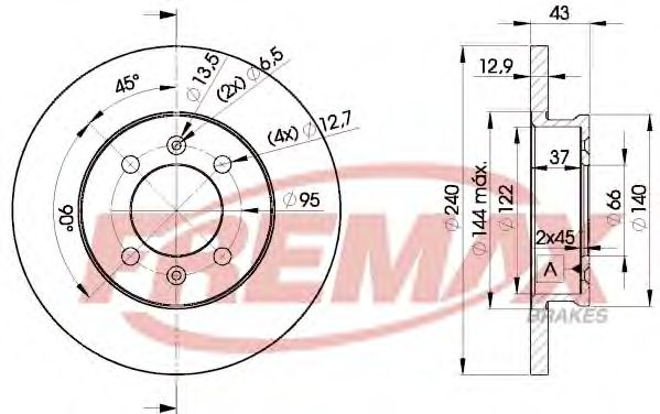 Тормозной диск FREMAX BD-8405