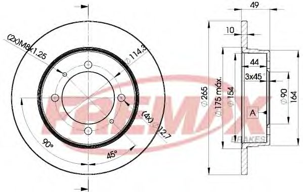 Тормозной диск FREMAX BD-9283