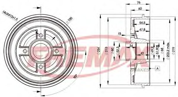 Тормозной барабан FREMAX BD-9322