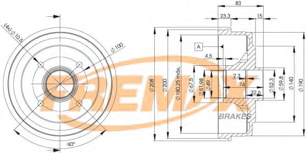 Тормозной барабан FREMAX BD-3030