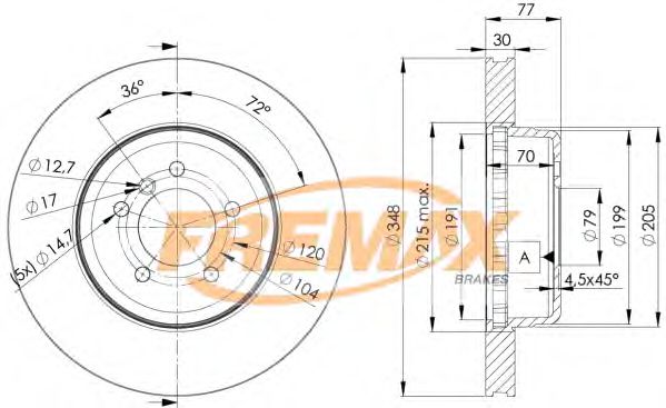 Тормозной диск FREMAX BD-3402