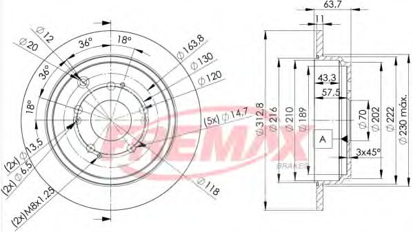 Тормозной диск FREMAX BD-4079