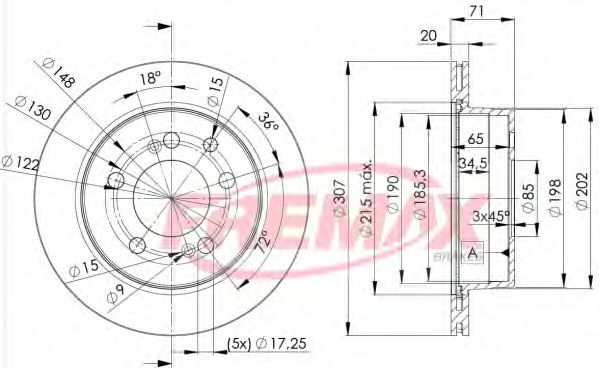 Тормозной диск FREMAX BD-8675