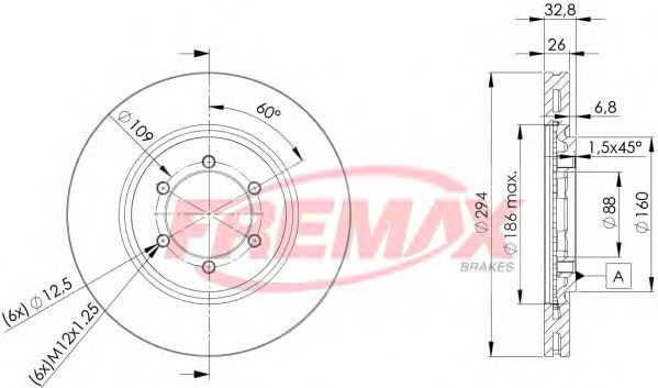 Тормозной диск FREMAX BD-8678