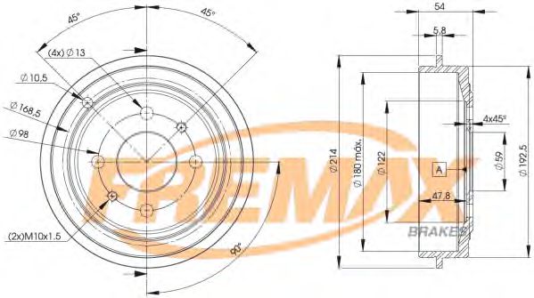 Тормозной барабан FREMAX BD-9325