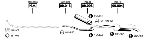 Система выпуска ОГ ASMET CI090370