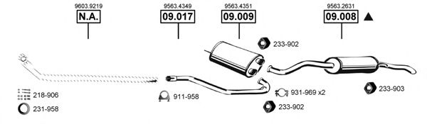 Система выпуска ОГ ASMET CI090650