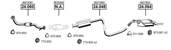 Система выпуска ОГ ASMET DE241100