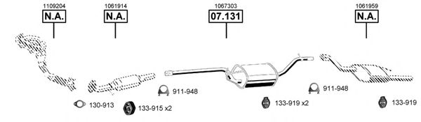 Система выпуска ОГ ASMET FO072500