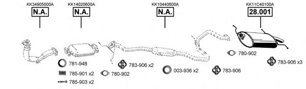 Система выпуска ОГ ASMET KI280310