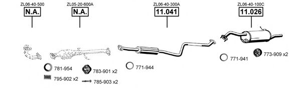 Система выпуска ОГ ASMET MA111280
