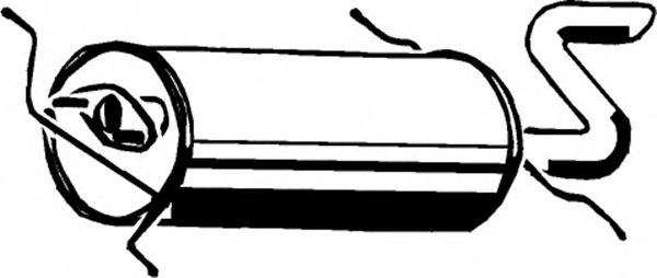 Глушитель выхлопных газов конечный ASMET 11003