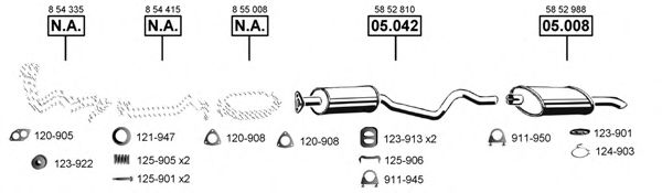 Система выпуска ОГ ASMET OP053305