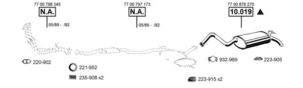 Система выпуска ОГ ASMET RE104650