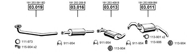 Система выпуска ОГ ASMET VA031475