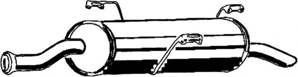 Глушитель выхлопных газов конечный ASMET 08015