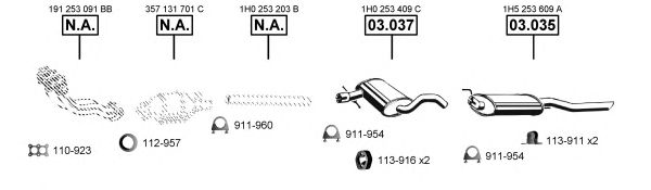 Система выпуска ОГ ASMET VA036620
