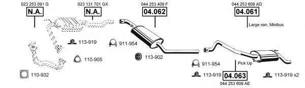 Система выпуска ОГ ASMET VA038630