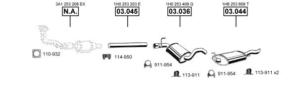 Система выпуска ОГ ASMET VA032050