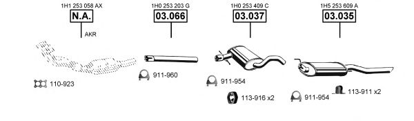 Система выпуска ОГ ASMET VA036640