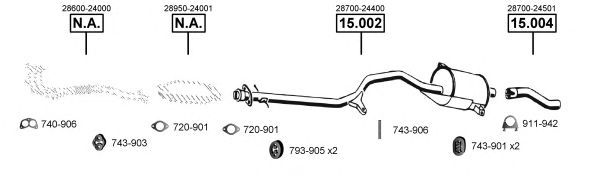 Система выпуска ОГ ASMET HY151245