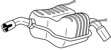 Глушитель выхлопных газов конечный ERNST 44004