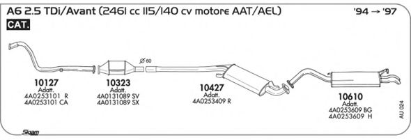 Система выпуска ОГ SIGAM AU024
