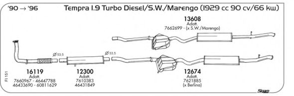 Система выпуска ОГ SIGAM FI151
