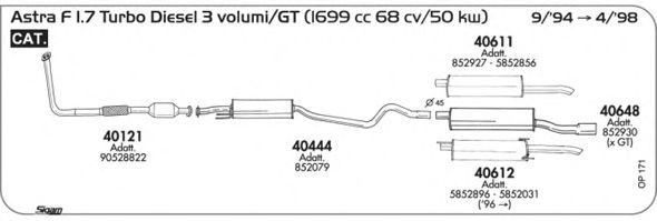 Система выпуска ОГ SIGAM OP171