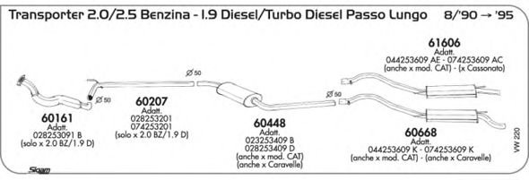 Система выпуска ОГ SIGAM VW220