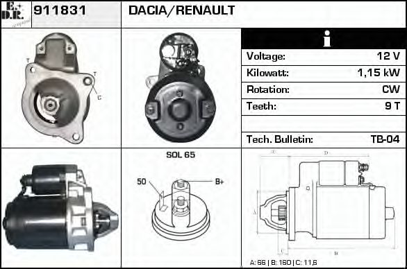 Стартер EDR 911831