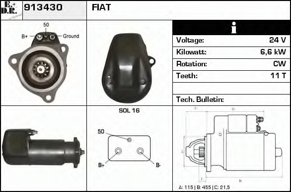 Стартер EDR 913430