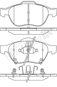 Комплект тормозных колодок, дисковый тормоз IPS Parts IBD-1278