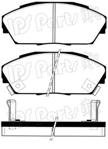 Комплект тормозных колодок, дисковый тормоз IPS Parts IBD-1440